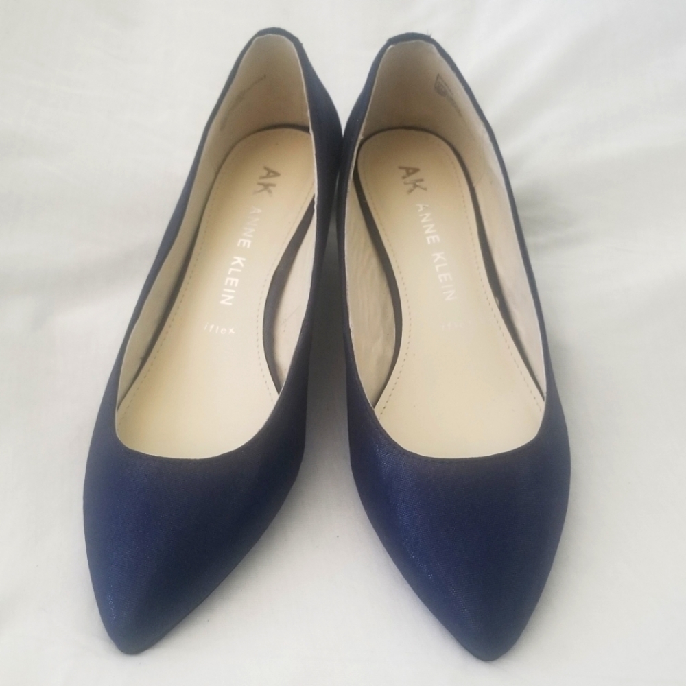 Anne Klein iflex Women's Navy Wedge Slip on Shoes, size 8